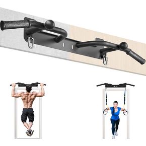Wall Mounted Pull Up Bar - Heavy Duty Chin Up Bar, Strength Training, Outdoor Pull-Up Bar for Garage, Joist, Wall Mount - Multifunctional Fitness Bar,Supports up to 600 Lbs