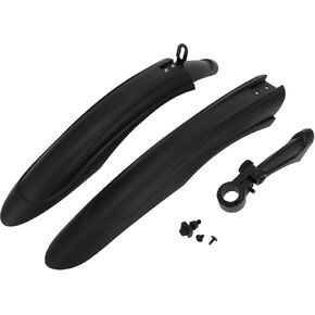 Road Bike MTB Bicycle Mudguard Front 16.22" Rear 20.08" Durable | Fender Mud Guard Black with Nut Gasket 1 Set