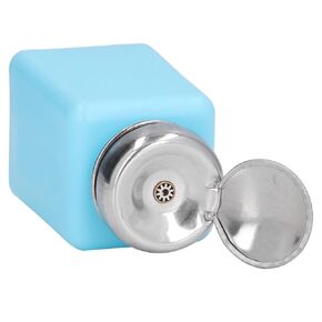 Qiilu Acetone Pump Dispenser 200Ml Press Type Solvent Dispenser ESD Anti Static Bottle with Stainless Steel Lid Solvent Dispenser (Blue)