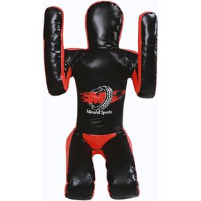 Sitting Vinyl Grappling Dummy for Submission Drills Leg Locks, Ankle Locks, Heel Hooks, Boxing, BJJ Jiu Jitsu, Wrestling and self-Defense Training Unfilled 180cm