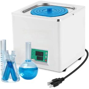 2.5L Lab Water Bath, 110V 300W Electric Water Bath Heater, 99.9℃ Digital Thermostatic Water Bath, Adjustable Lid, Dry Burn Protection for Chemical Biological Experiment