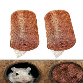 3.9" × 49 ft Copper Mesh Roll, Pure Copper Mesh for Distilling Control, Wire Mesh Copper Wool Hole Plus Wooden Stickfor Gap Copper Blocker Fill Fabric (4)