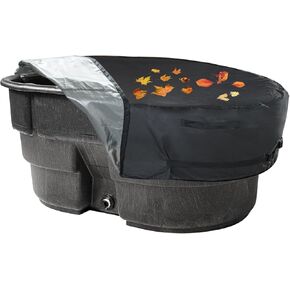 Waterproof Stock Tank Cover, 420D Oxford Stock Tank Cover for 150 Gallon Stock Tank, Tear-Resistant Stock Tank Cover Keep Your Water Tank, Tub, Pool Clean for Outdoor