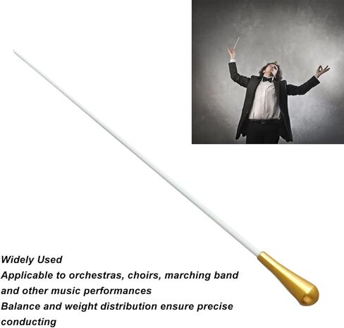 Conducting Baton Metal Music Band Conductor Rod Orchestras Choirs Conductor Band Baton for Stage Performances (Gold) in Saudi Arabia