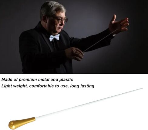 Conducting Baton Metal Music Band Conductor Rod Orchestras Choirs Conductor Band Baton for Stage Performances (Gold) in Saudi Arabia