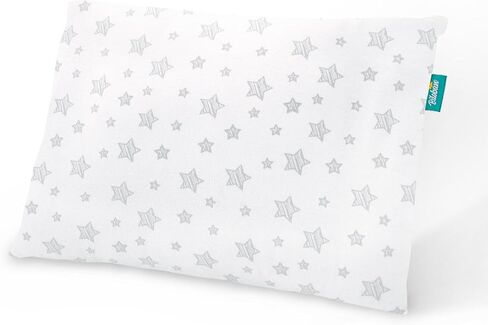 Toddler Pillow 2 Pack with Pillowcase (13 x 18), Cotton Kid Pillow for Sleeping, Machine Washable Soft Travel Pillow, Toddler Use Only, Age 2 to 5 (Gray&Pink) in Saudi Arabia