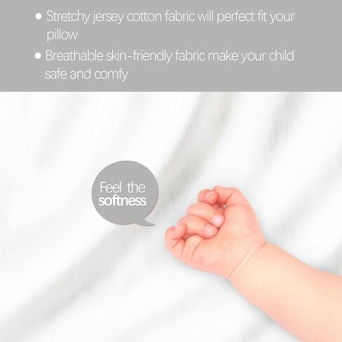 Toddler Pillow 2 Pack with Pillowcase (13 x 18), Cotton Kid Pillow for Sleeping, Machine Washable Soft Travel Pillow, Toddler Use Only, Age 2 to 5 (Gray&Pink) in Saudi Arabia