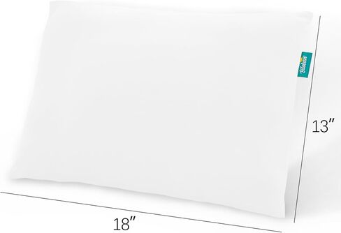 Toddler Pillow 2 Pack with Pillowcase (13 x 18), Cotton Kid Pillow for Sleeping, Machine Washable Soft Travel Pillow, Toddler Use Only, Age 2 to 5 (Gray&Pink) in Saudi Arabia