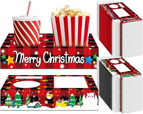 50 Pcs Movie Night Supplies Movie Night Snack Trays Movie Theater Snack Boxes Cinema Theme Paper Snack Holder Popcorn Candy Drink Tray Box For Family Movie Night Birthday Holiday Party in Kuwait