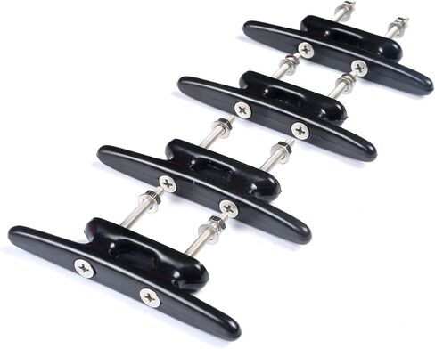 Mxeol Boat Cleat Dock Nylon Cleats,4 Inch 5 Inch 6 Inch 8 Inch,Kayak Rope Cleat Black for Boat Docks,Kayaks,Marine,Nautical Decor,4 Pack in Saudi Arabia