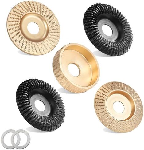 Angle Grinder Wood Carving Disc,5 Pack Stump Grinder 4 Inch with 5/8 inch Arbor,Wood Carving Tools for Wood Working,Angle Grinder Attachments in Saudi Arabia