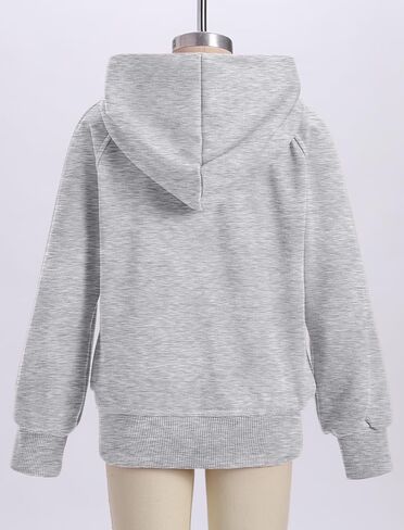 OBEEII Little Girls Sweatshirt Fleece Long Sleeve Zip Up Hoodies Half Zipper Sweatshirt with Pockets Fall Winter Pullover Top in Kuwait