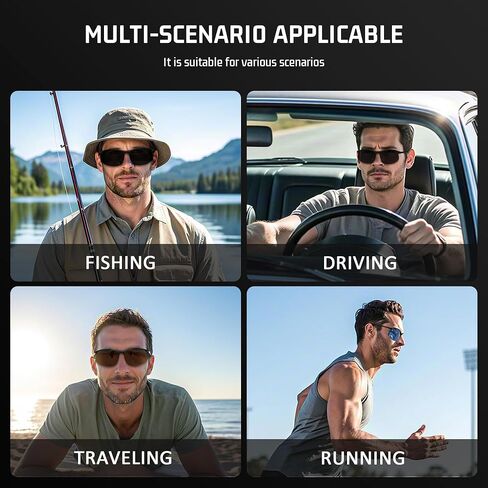 SUNGAIT Sport Sunglasses Men Polarized Running Sun Glasses for Men Women Black Men's Sunglasses Shades Fashion UV Protection in Saudi Arabia