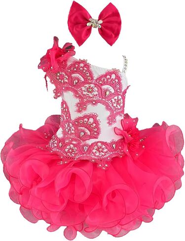 Jenniferwu G095Pink Infant Toddler Baby Newborn Little Girl's Pageant Party Birthday Dress 9-12Months Lightpink in Saudi Arabia