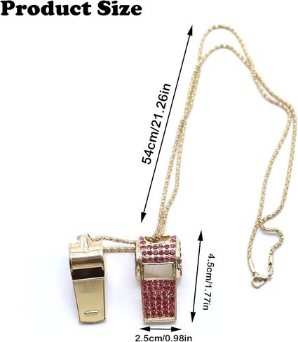 Whistle, Bling Whistle, Metal Crystal Rhinestone Whistle with Keychain, Loud Crisp Sound Whistles for Coach, Referee, Basketball, Lifeguard, Survival in Kuwait
