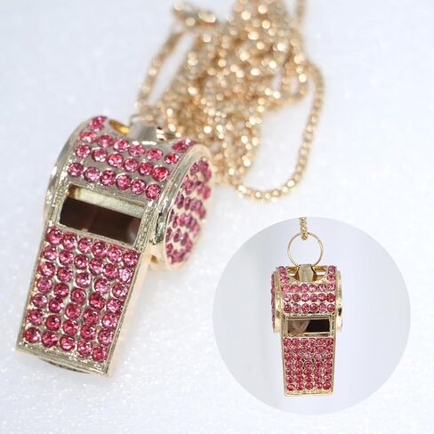 Whistle, Bling Whistle, Metal Crystal Rhinestone Whistle with Keychain, Loud Crisp Sound Whistles for Coach, Referee, Basketball, Lifeguard, Survival in Kuwait