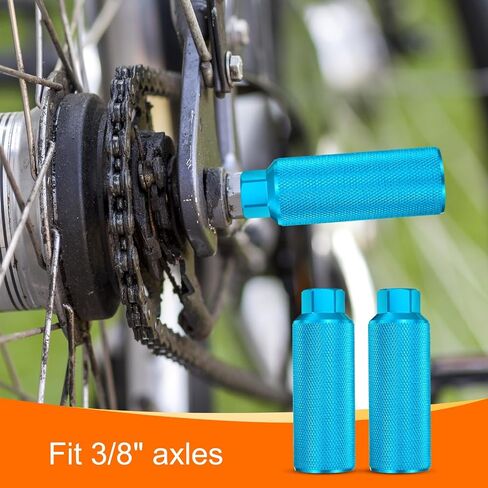 HARFINGTON Bike Pegs Aluminum Alloy Rear Stunt Pegs Anti-Skid Back Seat Stands Fit Axles for Bike BMX in Saudi Arabia