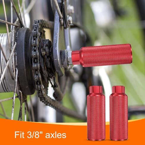 HARFINGTON Bike Pegs Aluminum Alloy Rear Stunt Pegs Anti-Skid Back Seat Stands Fit Axles for Bike BMX in Saudi Arabia