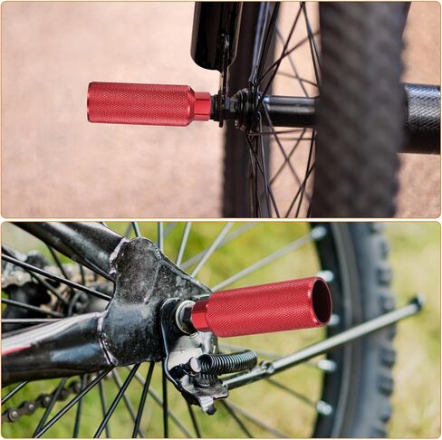 HARFINGTON Bike Pegs Aluminum Alloy Rear Stunt Pegs Anti-Skid Back Seat Stands Fit Axles for Bike BMX in Saudi Arabia