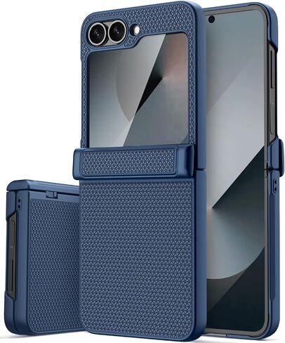 Vihibii for Samsung Galaxy Z Flip 6 Glitter Case with Hinge Protection & Outer Screen Protector, Bling Cute [Non-Yellowing] Slim & Thin Shockproof Protective Phone Cover for Galaxy Z Flip 6 5g, Clear in Saudi Arabia
