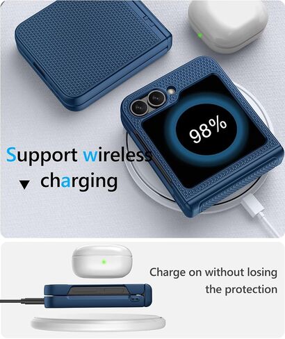 Vihibii for Samsung Galaxy Z Flip 6 Glitter Case with Hinge Protection & Outer Screen Protector, Bling Cute [Non-Yellowing] Slim & Thin Shockproof Protective Phone Cover for Galaxy Z Flip 6 5g, Clear in Saudi Arabia