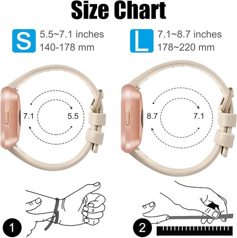 AK Sports Bands Compatible for Fitbit Versa 2/Fitbit Versa/Versa Lite/Versa SE, Soft Elastomer Multi-colors Replacement Wristbands for Fitbit Versa 2 Smart Watch in Kuwait