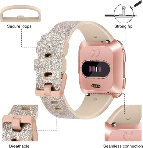 AK Sports Bands Compatible for Fitbit Versa 2/Fitbit Versa/Versa Lite/Versa SE, Soft Elastomer Multi-colors Replacement Wristbands for Fitbit Versa 2 Smart Watch in Kuwait