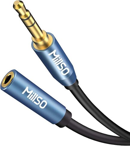 MillSO 3.5mm Headphone Extension Cable (6.6 Feet) TRRS 3.5mm Male to Female Stereo Audio Jack Extension Adapter Auxiliary AUX Cord for Headphones, Earbud, Speaker, Car Stereo, Home HiFi Stereo System in Saudi Arabia