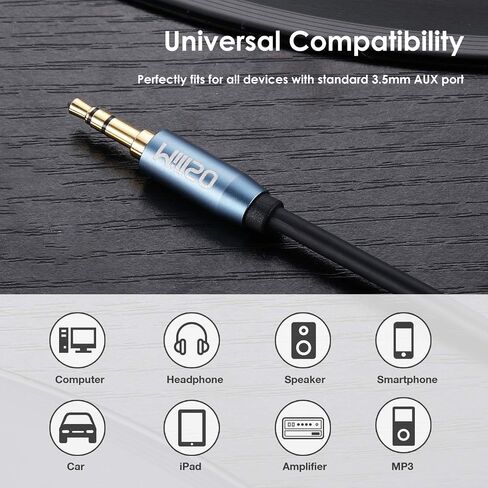 MillSO 3.5mm Headphone Extension Cable (6.6 Feet) TRRS 3.5mm Male to Female Stereo Audio Jack Extension Adapter Auxiliary AUX Cord for Headphones, Earbud, Speaker, Car Stereo, Home HiFi Stereo System in Saudi Arabia