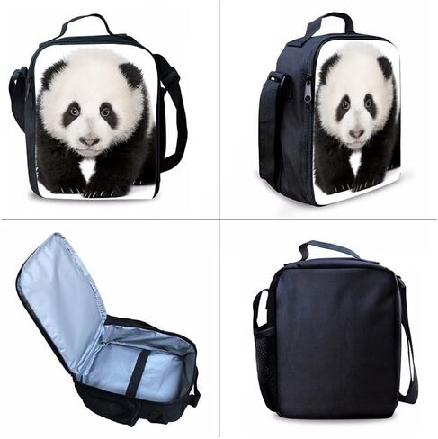 Panda Backpack Youth Leisure School Bag Lunch Box Pencil and pencil Case 3-in-1 Set (Color 5) in Saudi Arabia