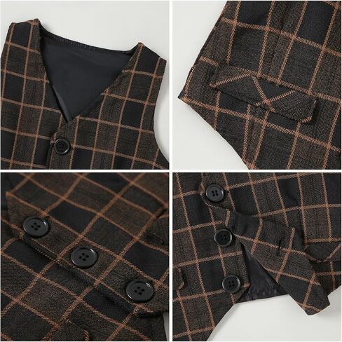 nilikastta Baby Boy Clothes Suits Infant Gentleman Outfit Dress Shirts/Vest/Tie/Pants 0-18M in Kuwait