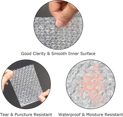 200 Pack 4x6 Inch Bubble Cushion Wrap Bags for Shipping Packing Small Clear Bubble Out Pouches Double Walled Bubble Cushioning Bags for Moving Storage in Kuwait