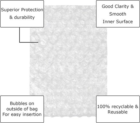 200 Pack 4x6 Inch Bubble Cushion Wrap Bags for Shipping Packing Small Clear Bubble Out Pouches Double Walled Bubble Cushioning Bags for Moving Storage in Kuwait