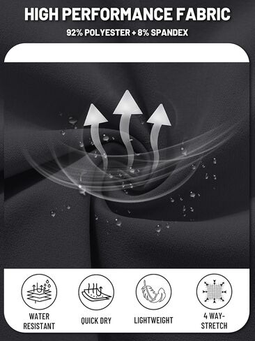 TACVASEN Men's Golf Shorts 9" Stretch Dress Work Shorts Quick Dry Lightweight Casual Flat Front Shorts with 4 Pockets in Kuwait