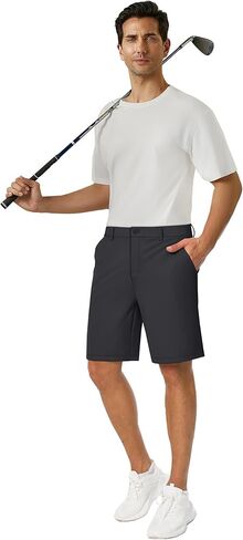 TACVASEN Men's Golf Shorts 9" Stretch Dress Work Shorts Quick Dry Lightweight Casual Flat Front Shorts with 4 Pockets in Kuwait