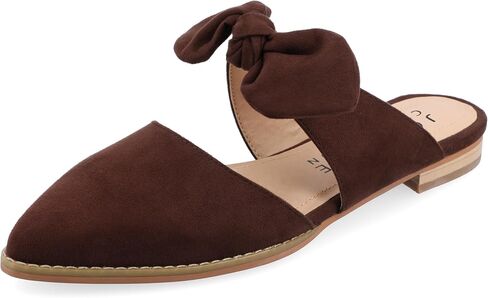Journee Womens Telulah Slip On Pointed Toe Mules Flats in Saudi Arabia