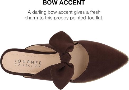 Journee Womens Telulah Slip On Pointed Toe Mules Flats in Saudi Arabia
