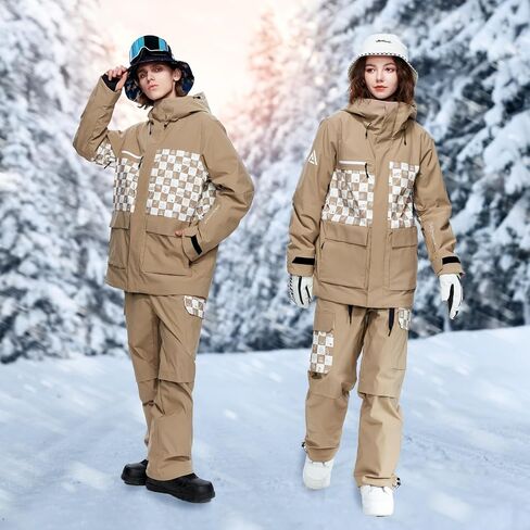 Ski Pants Snow Snowboard Pants Waterproof Baggy Windproof Hiking Winter for Men Women in Saudi Arabia