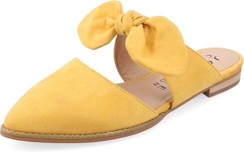 Journee Womens Telulah Slip On Pointed Toe Mules Flats in Saudi Arabia