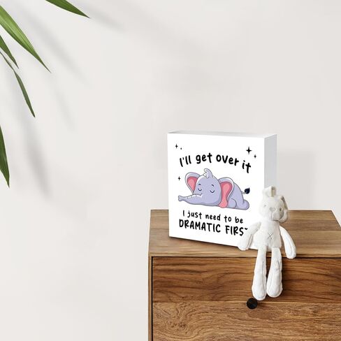 Crawl Walk Fish Funny Decoration,Wooden Plaque Sign Box Sign For Home Baby Bedroom Office Table Shelf.(044) in Saudi Arabia