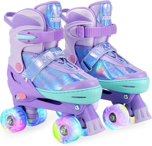 Adjustable Kids Roller Skates for Girls Boys with Light Up Wheels –Skates for Kids Ages 6-12, Toddler 3-5, Youth and Women Beginners Indoor and Outdoor in Saudi Arabia