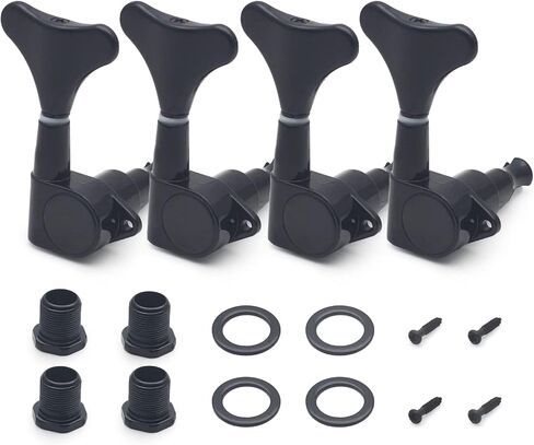 SAPHUE Guitar Bass Tuners(4 for Right) Bass Guitar Tuning Keys,1:19 Ratio Headstock Sealed Machine Head Replacement for Electric Jazz Bass or Precision Instruments (Gold, 4R) in Kuwait