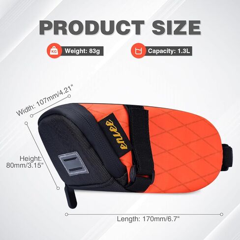 ZUKKA Bike Seat Bag Waterproof Bike Rear Rack Bag Expandable Capacity Seat Storage Bag with Reflective Strips Bike Bag Under Seat Pouch for Mountain Bike Road in Saudi Arabia