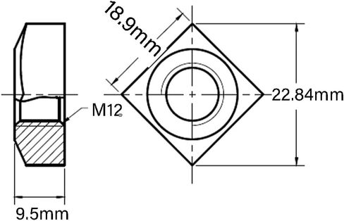 M4 Square Nuts, Machine Screw Nuts, 304 Stainless Steel, Metric, 120Pcs in Kuwait