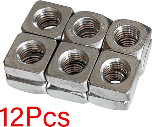M4 Square Nuts, Machine Screw Nuts, 304 Stainless Steel, Metric, 120Pcs in Kuwait