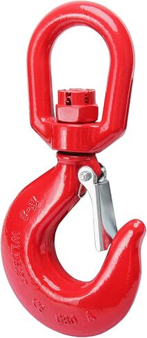 Leero 2 Tons Swivel Lifting Hook, Heavy Duty G80 Self Locking Crane Swivel Hook, 4,409 lbs Working Load Limit, Swivel Eye Sling Hook with Latch Hoist Hook Lifting Hook Rigging in Saudi Arabia