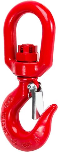 Leero 2 Tons Swivel Lifting Hook, Heavy Duty G80 Self Locking Crane Swivel Hook, 4,409 lbs Working Load Limit, Swivel Eye Sling Hook with Latch Hoist Hook Lifting Hook Rigging in Saudi Arabia