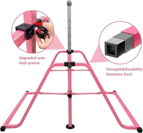 Foldable Gymnastics Bar for Kids,3’to 5’Adjustable Height Gymnastic Training Bar,Gymnastics Horizontal Bars for Home in Saudi Arabia