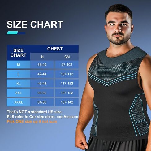 Odoland 3 Pack Men Compression Shirt, Tummy Control Slimming Undershirt Tank Top Men Body Shaper in Saudi Arabia