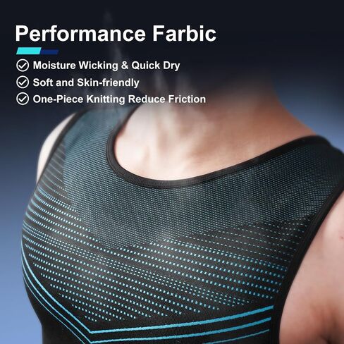 Odoland 3 Pack Men Compression Shirt, Tummy Control Slimming Undershirt Tank Top Men Body Shaper in Saudi Arabia